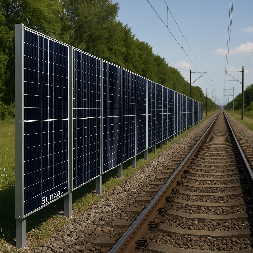 Sunzaun on Track: Vertical Bifacial Solar PV for Railways